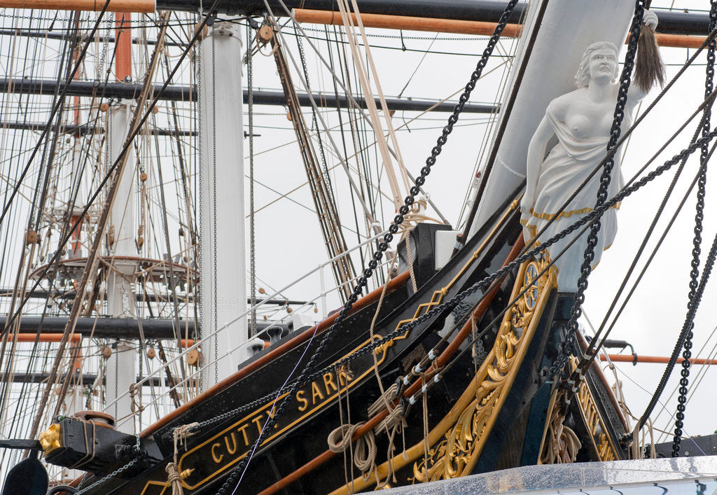 Detail of Refurbished clipper 'Cutty Sark' (1869), re-opened 25 April 2012 by National Maritime Museum
