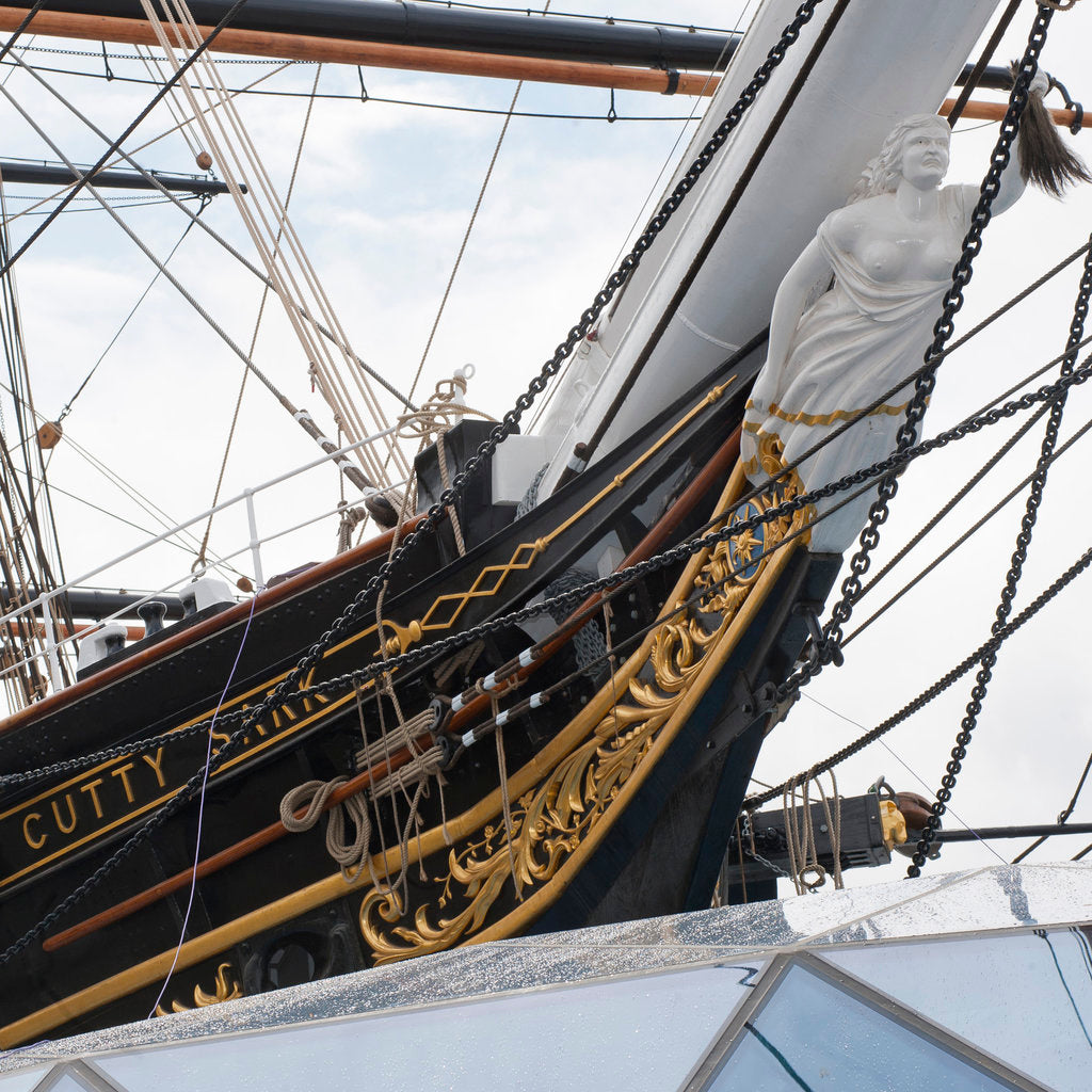 Detail of Refurbished clipper 'Cutty Sark' (1869), re-opened 25 April 2012 by Royal Museums Greenwich Photo Studio