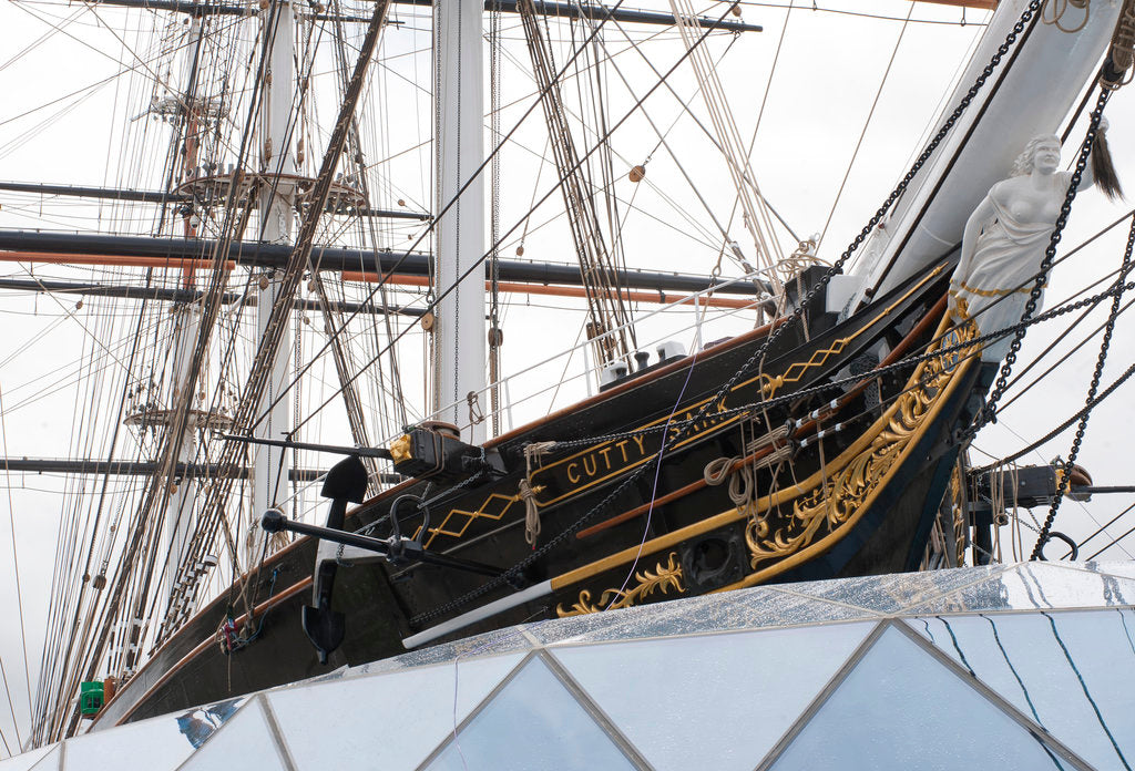 Detail of Refurbished clipper 'Cutty Sark' (1869), re-opened 25 April 2012 by Royal Museums Greenwich Photo Studio