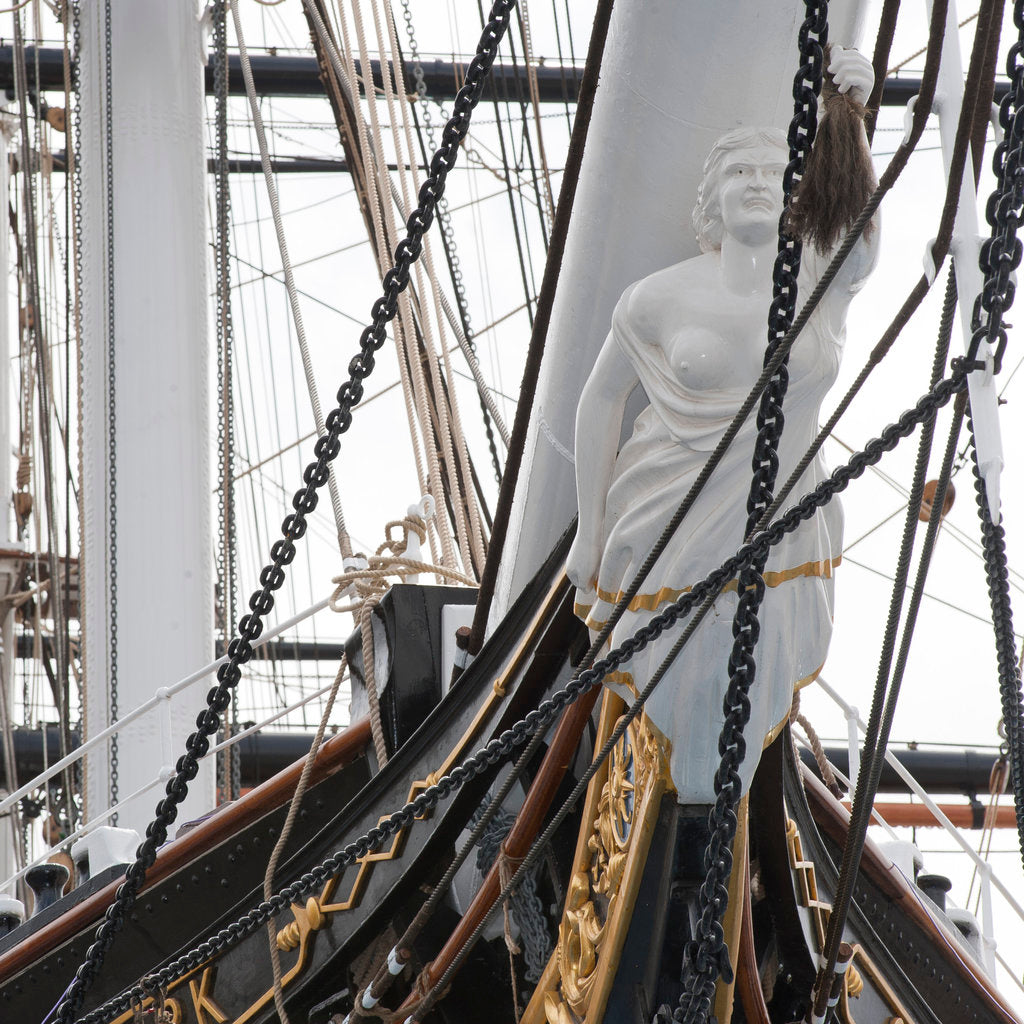 Detail of Refurbished clipper 'Cutty Sark' (1869), re-opened 25 April 2012 by National Maritime Museum
