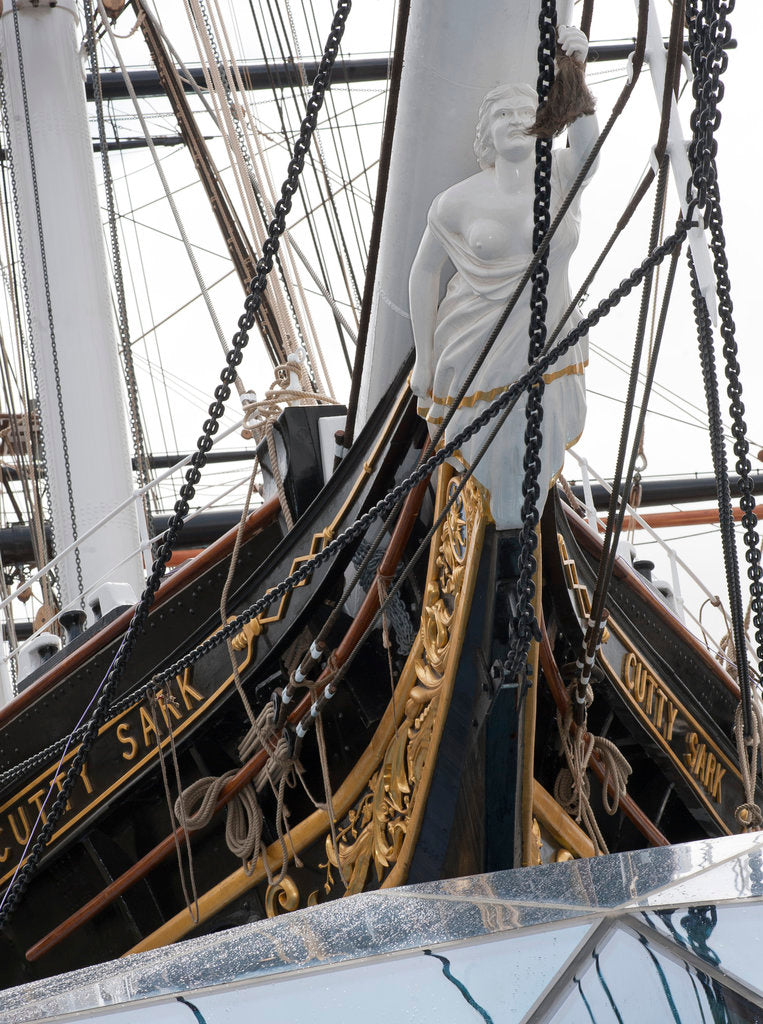 Detail of Refurbished clipper 'Cutty Sark' (1869), re-opened 25 April 2012 by Royal Museums Greenwich Photo Studio