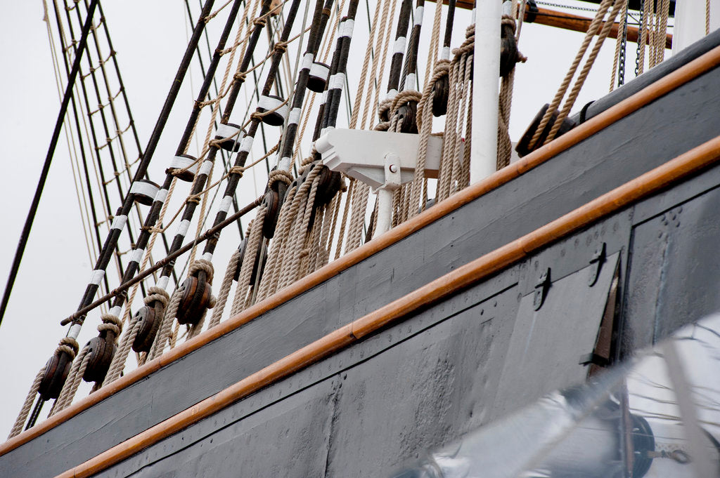 Detail of Refurbished clipper 'Cutty Sark' (1869), re-opened 25 April 2012 by National Maritime Museum