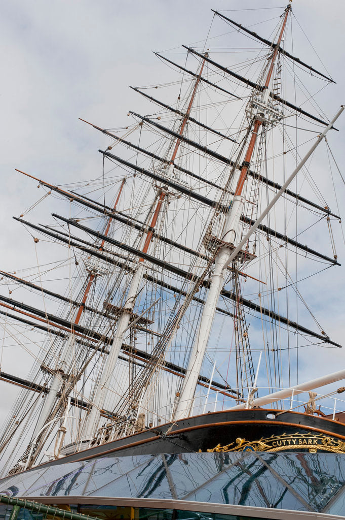 Detail of Refurbished clipper 'Cutty Sark' (1869), re-opened 25 April 2012 by National Maritime Museum
