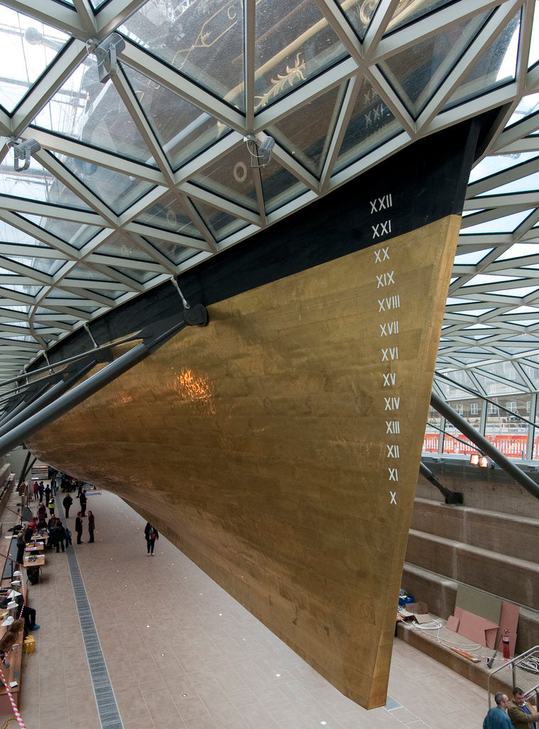 Detail of Refurbished clipper 'Cutty Sark' (1869), re-opened 25 April 2012 by National Maritime Museum