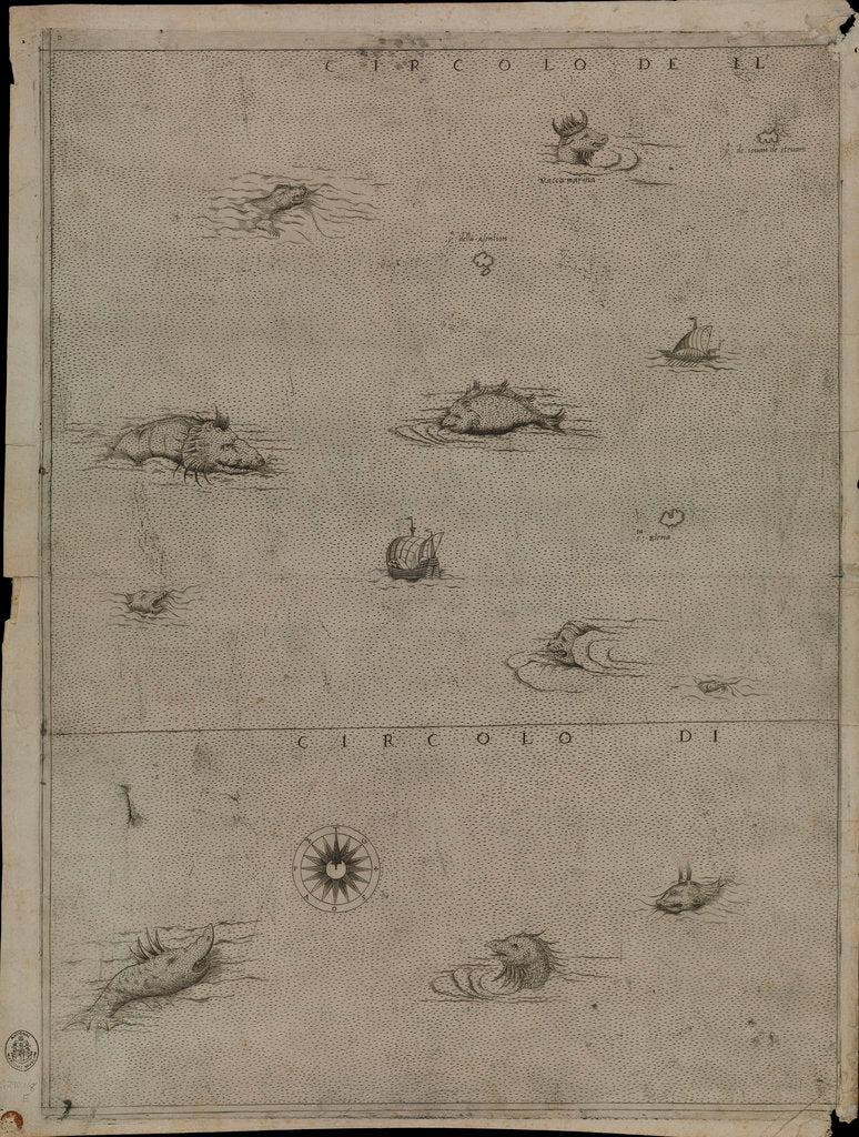 Detail of Map of Africa, 1564 - 1 of 8 sheets by Giacomo Gastaldi
