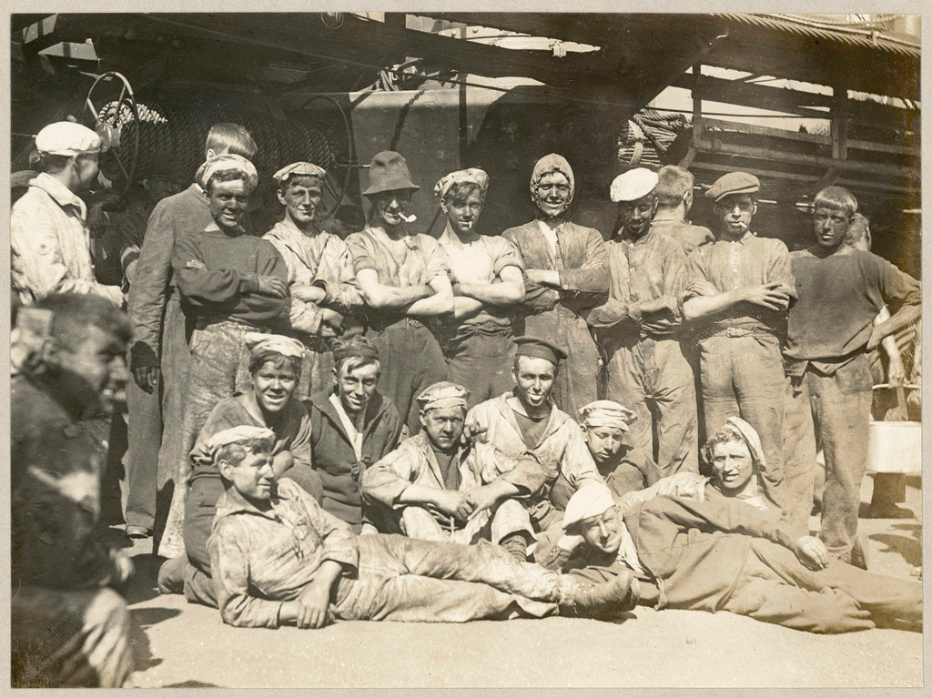 Detail of Group of Stokers in an album of Denis Q. Fildes, Commander RN 1906-1915 by unknown