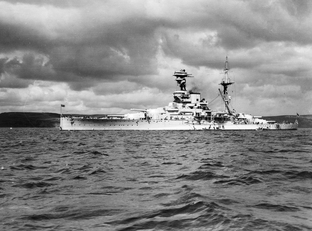 Detail of Battleship HMS 'Ramilies' (1916) in 1939 by unknown