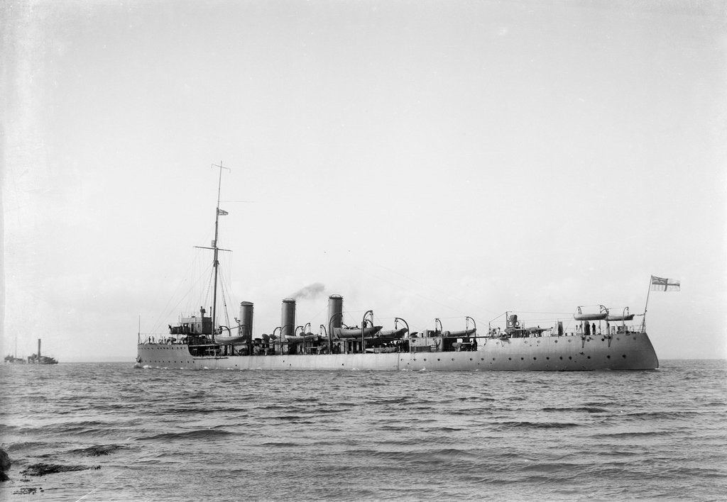 Detail of Scout cruiser HMS 'Foresight' (1904) by Anonymous