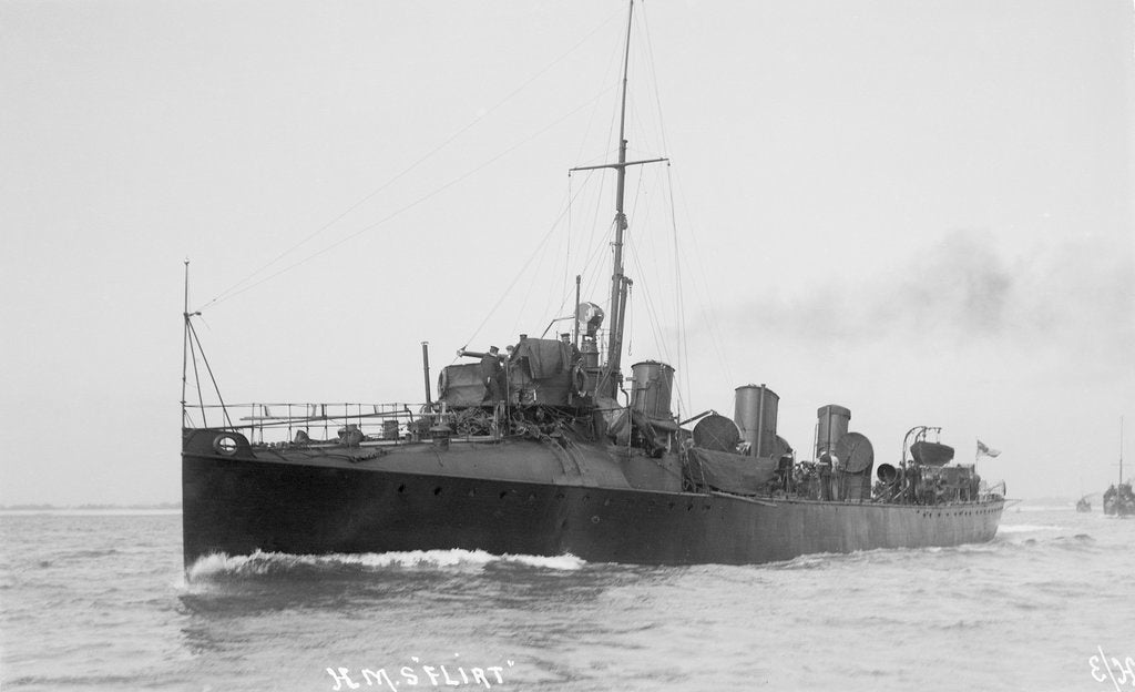 Detail of Torpedo boat destroyer, HMS 'FLIRT' (1897) by unknown