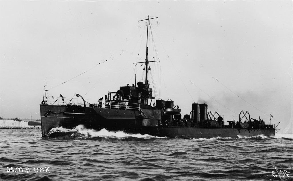 Detail of Torpedo boat destroyer HMS 'Usk' (1903) by unknown