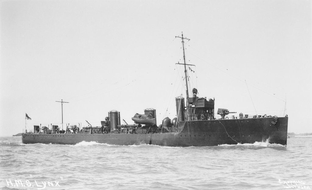 Detail of Torpedo boat destroyer HMS 'Lynx' (1913) by unknown