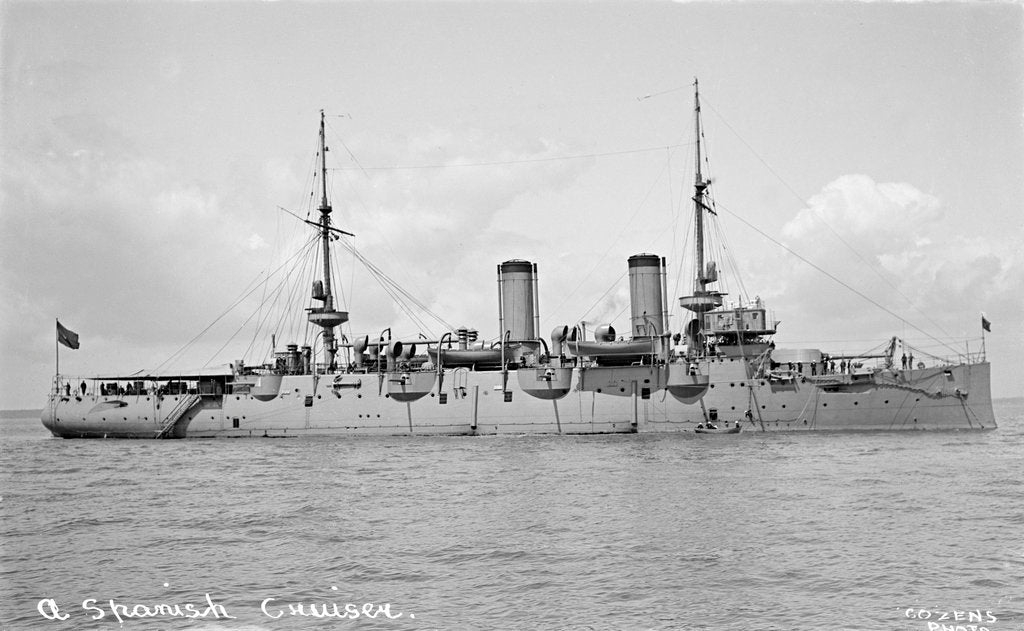 Detail of Armoured cruiser 'Princesa de Asturias' (Sp, 1896) by unknown