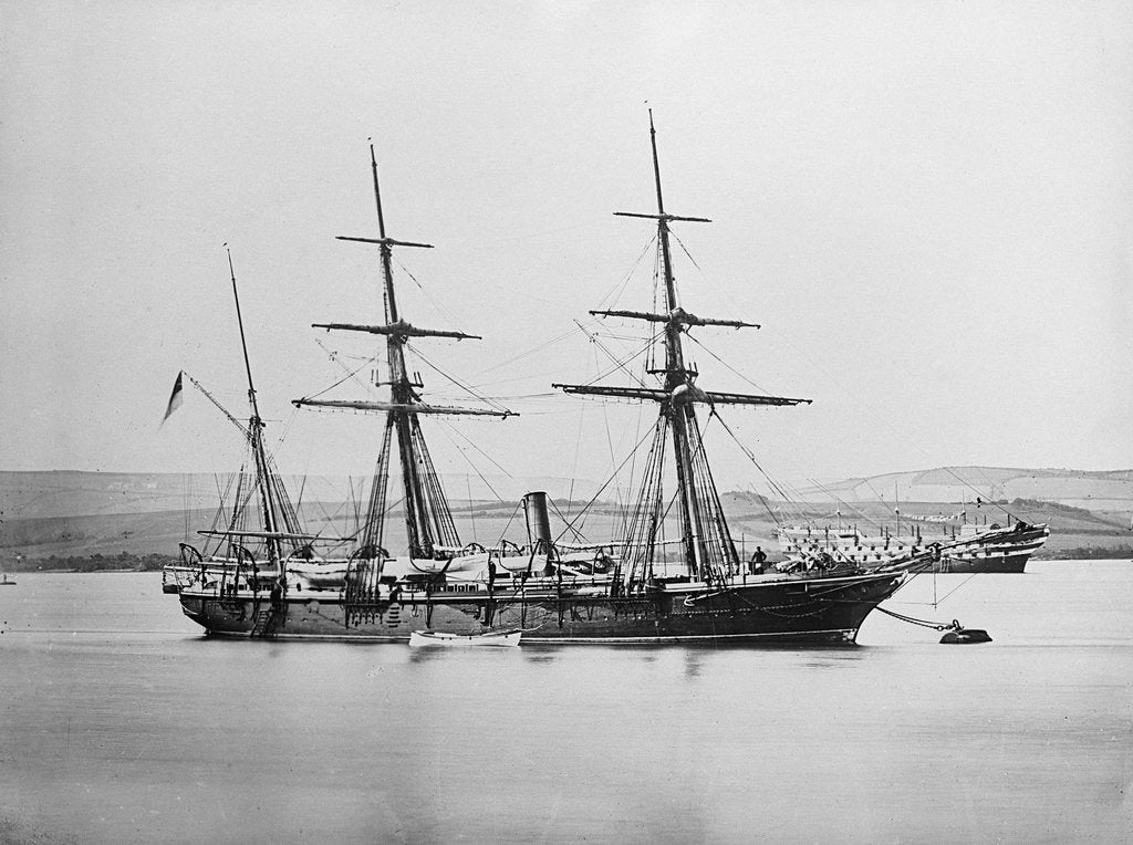 Detail of Survey vessel, ex-wooden screw gun vessel, HMS 'Sylvia' (Br, 1866) by unknown