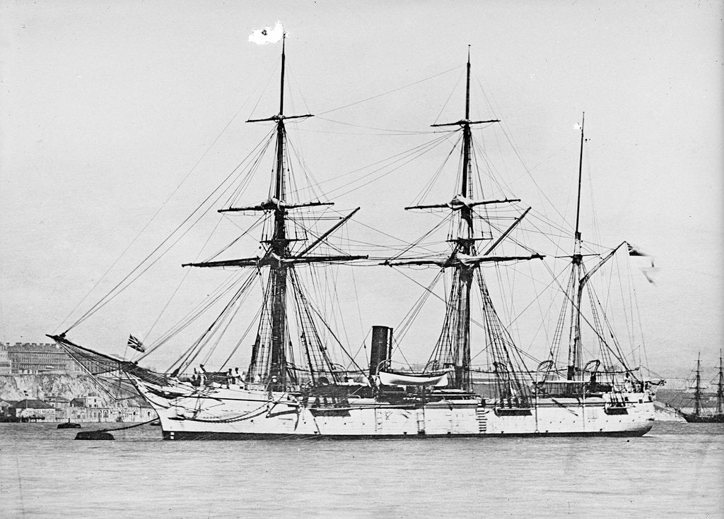 Detail of Wooden screw gun vessel HMS 'Woodlark' (1871) by unknown