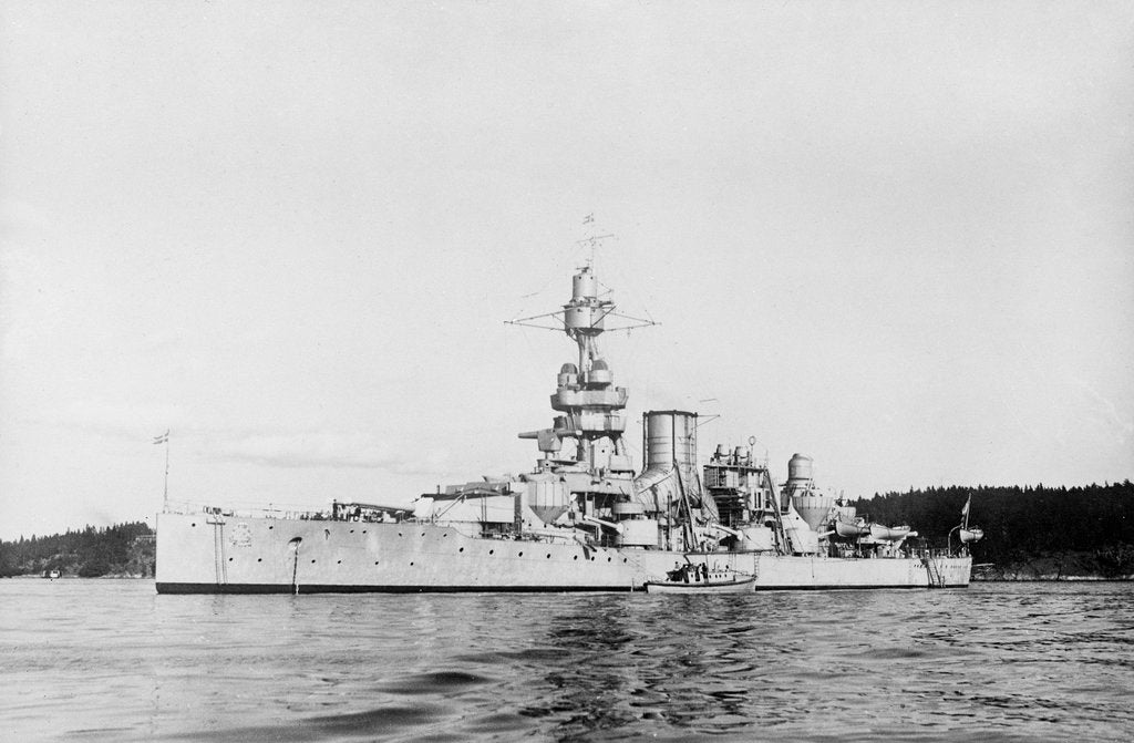 Detail of Coast defence battleship 'Gustaf V' (Swe, 1918) by unknown