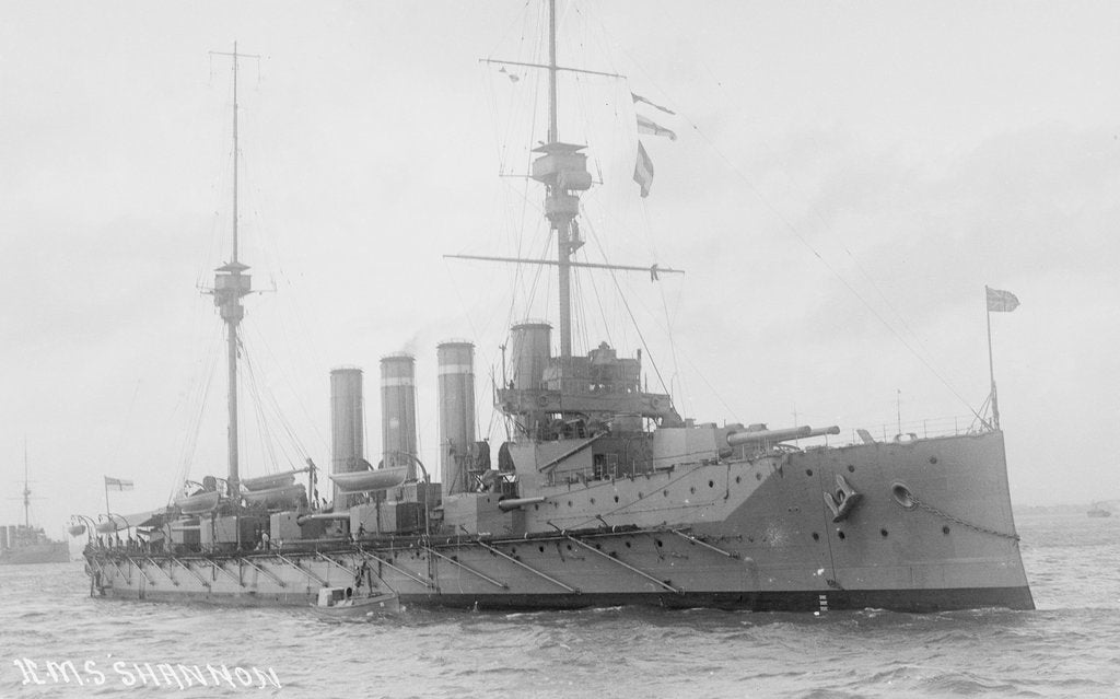 Detail of Armoured cruiser HMS 'Shannon' (1906) by unknown