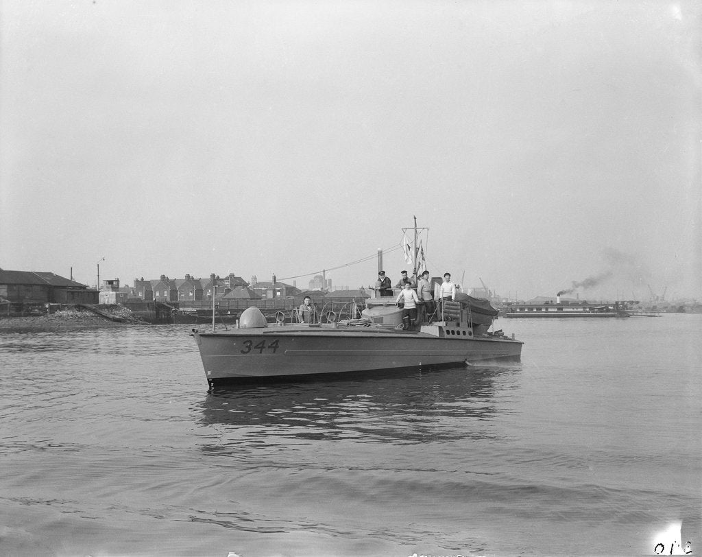 Detail of A port bow view of MTB 344 (1942) by unknown