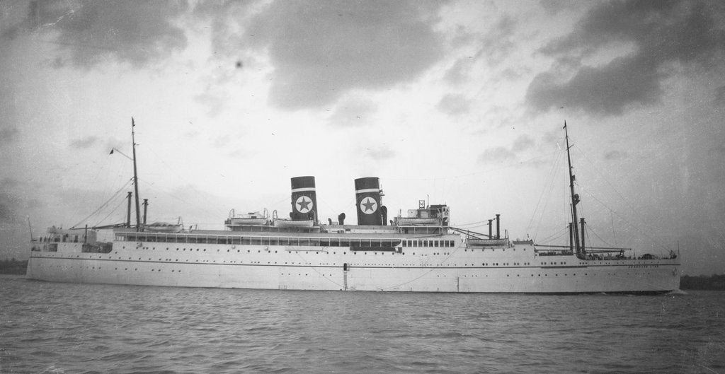 Detail of 'Arandora Star' (Br, 1927) under way in Southampton Water by unknown