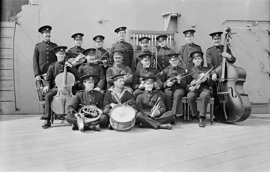 Detail of Crew on board HMS 'Queen Elizabeth' (1913) by unknown