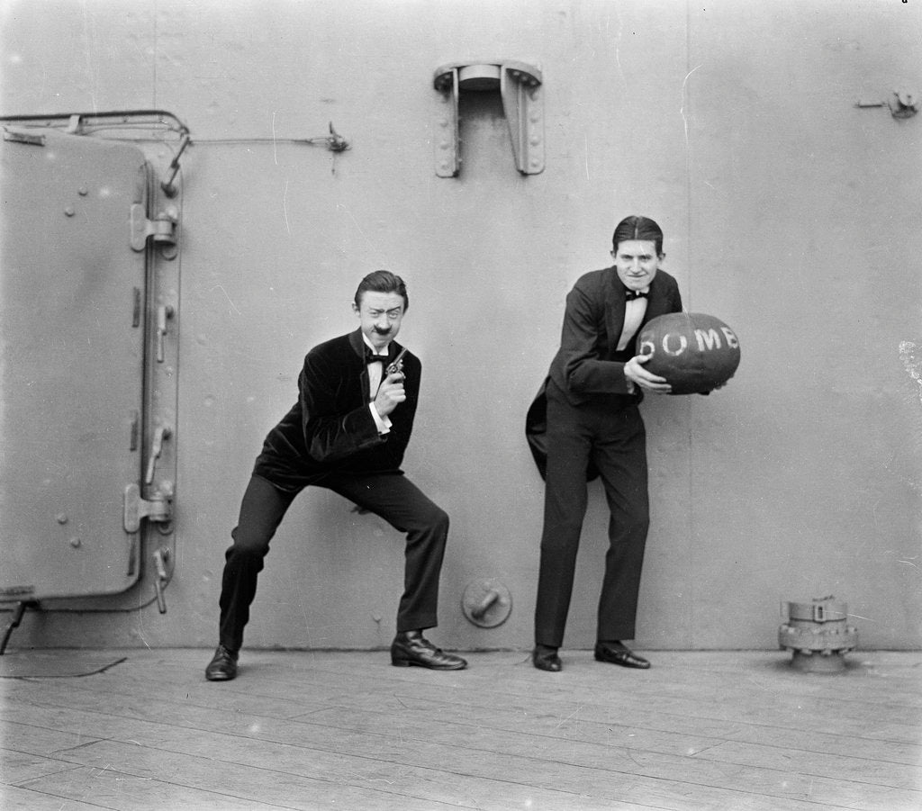 Detail of HMS 'Queen Elizabeth' (1913), the gunroom concert party by unknown