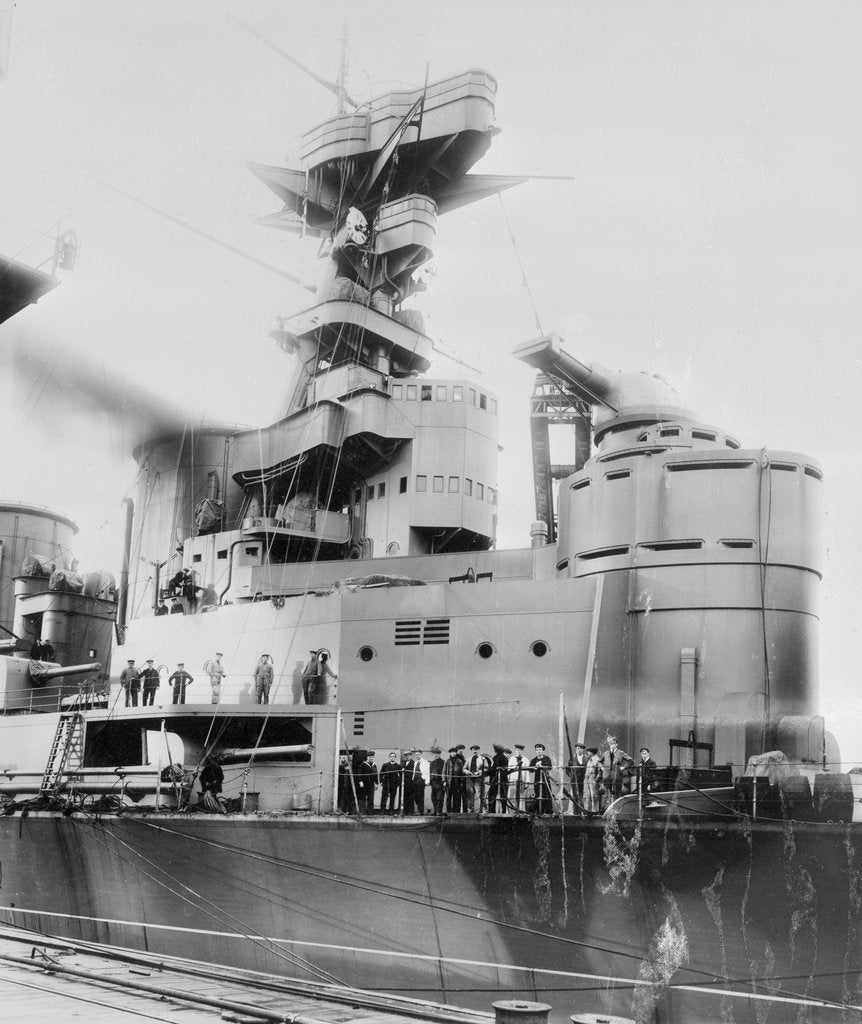 Detail of HMS 'Hood' (1918) battlecruiser by unknown