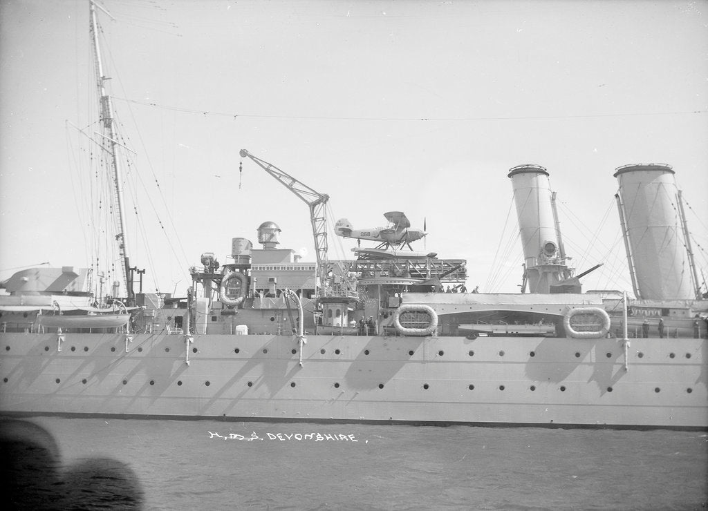 Detail of HMS 'Devonshire' (1927) by unknown