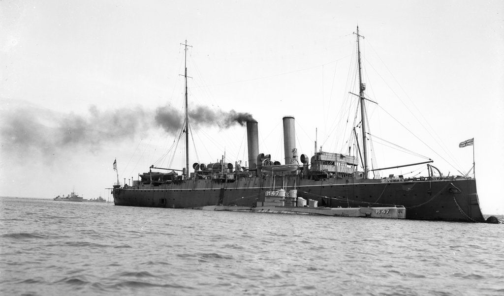 Detail of HMS 'Vulcan' (1889) submarine depot ship by unknown
