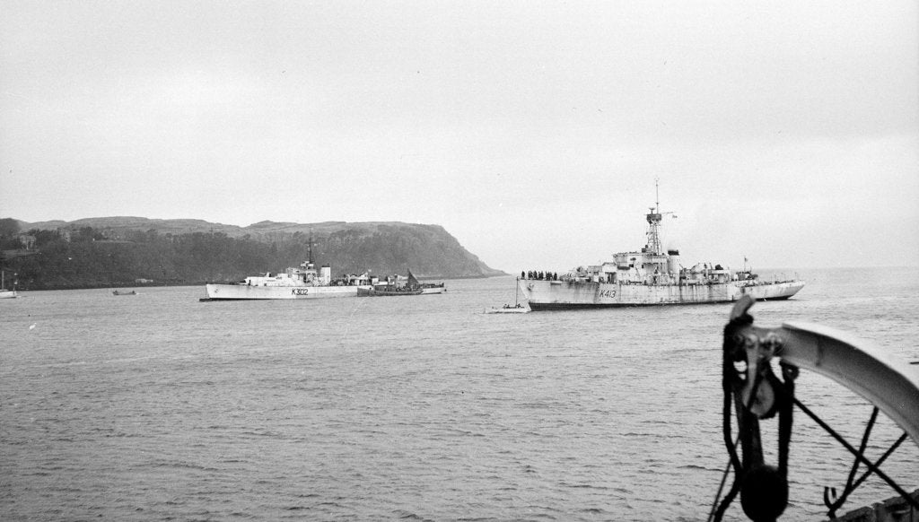 Detail of (HMS) 'Inver' (1942) at moorings, Tobermory by Anonymous