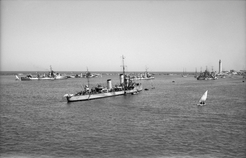 Detail of 'Ierax' (1911) moored in Alexandria harbour by unknown