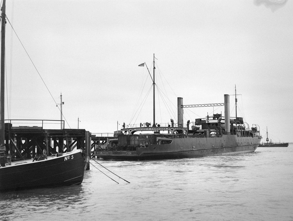 Detail of Starboard quarter view of Train Ferry No. 1 by unknown