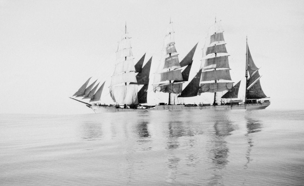 Detail of Becalmed, view from the ship boat by Alan Villiers