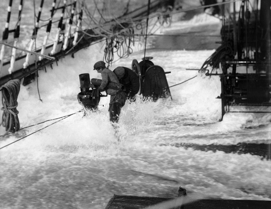 Detail of Going forward with the food as we ran for the horn by Alan Villiers