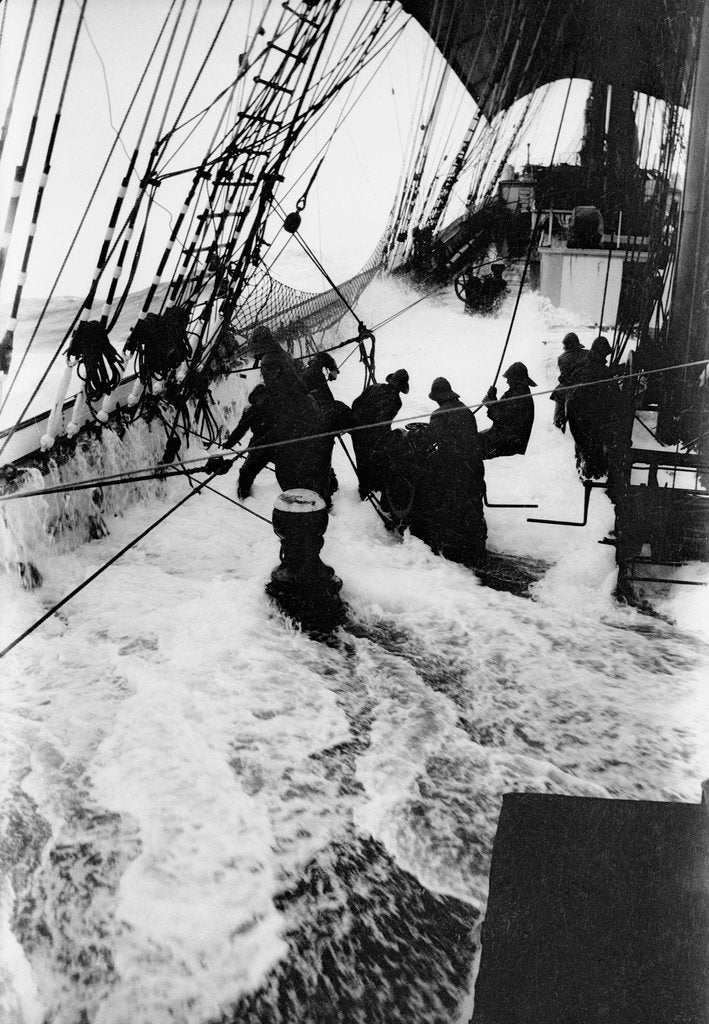 Detail of 'Parma' (Fi, 1902), 4 masted barque, ex 'Arrow', Ruben de Cloux by Alan Villiers