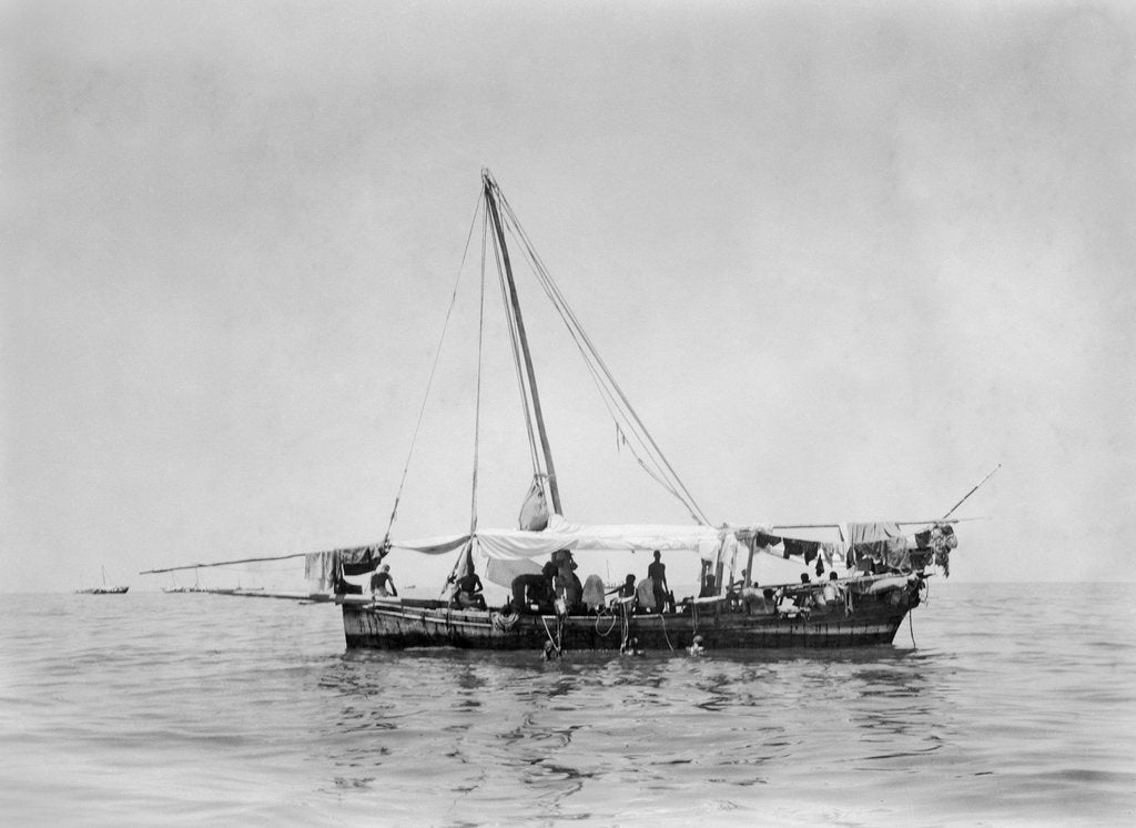 Detail of Kuwaiti pearling vessel by Alan Villiers