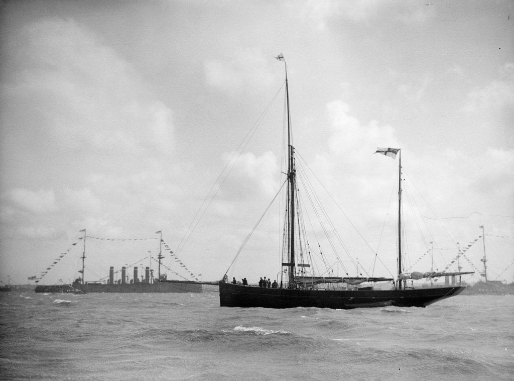 Detail of 1911 Coronation Naval Review at Spithead by unknown