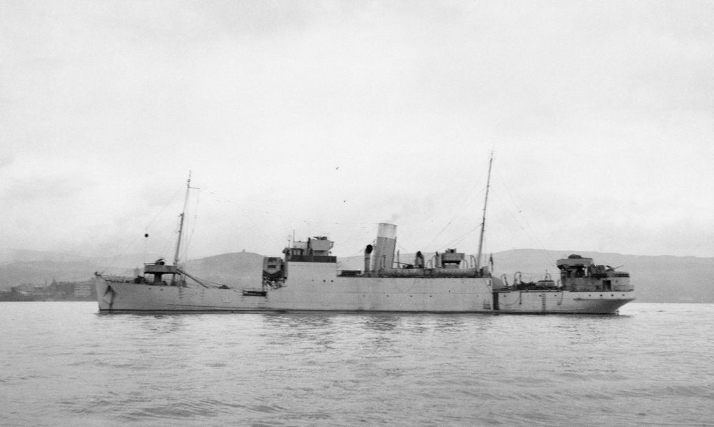 Detail of The 'Rathlin' (Br, 1936),  at anchor probably in the Clyde by unknown