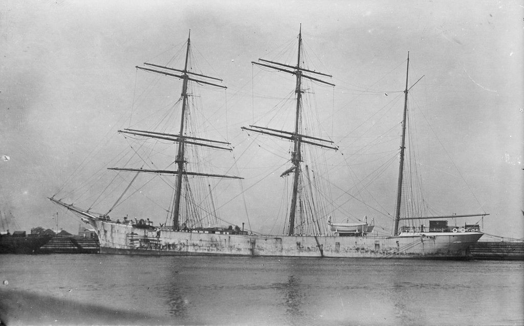 Detail of 'Lota' (1893) at quayside by unknown