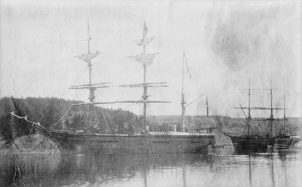 Detail of 3 masted barque 'Queen of the East' (1853) at Moss by unknown