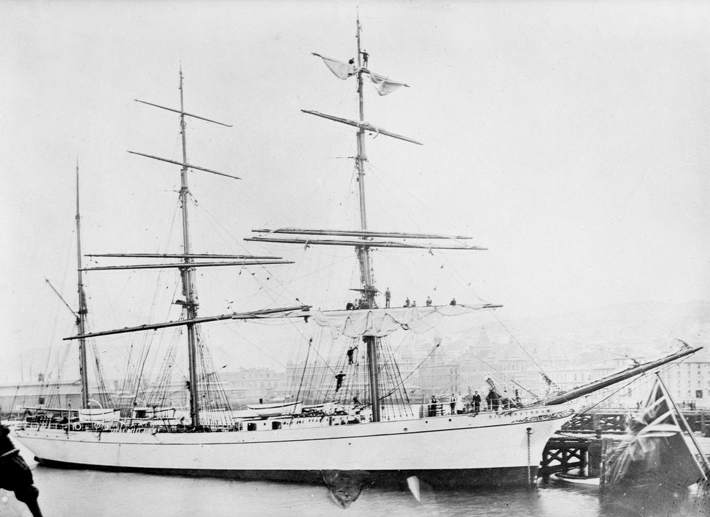 Detail of 'Silverstream' (B, 1891) 3 masted barque, W P Herdman, Carrickfergus: at quayside by unknown