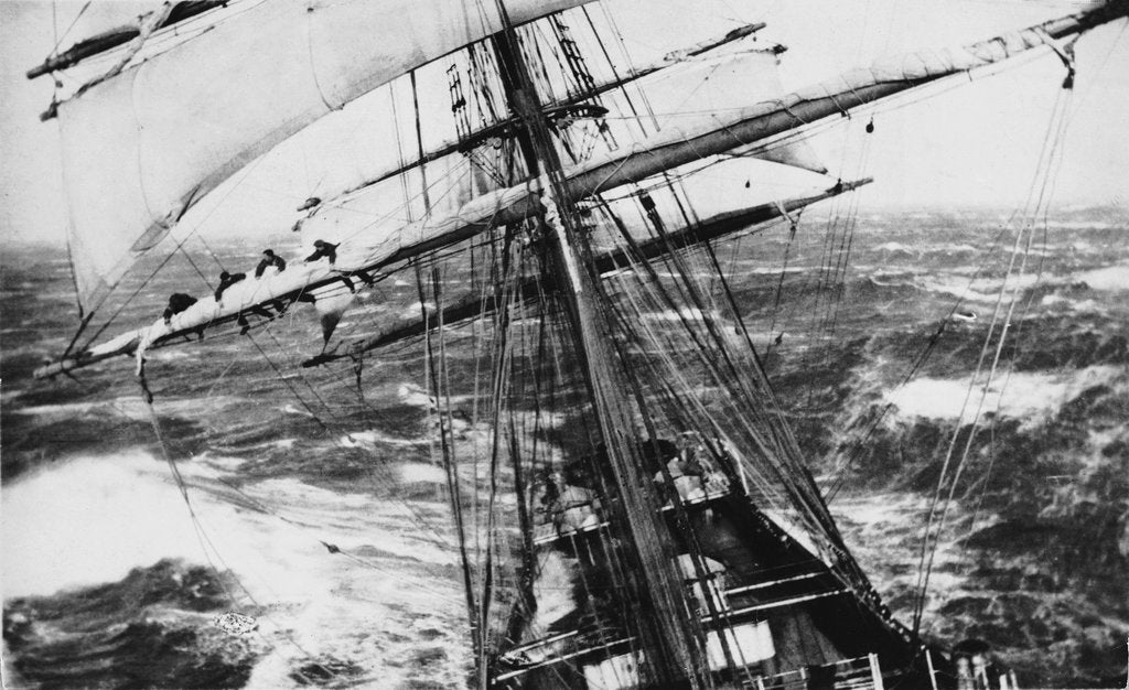 Detail of 'Garthsnaid' (Br, 1892), looking aft from the bowsprit by Turner