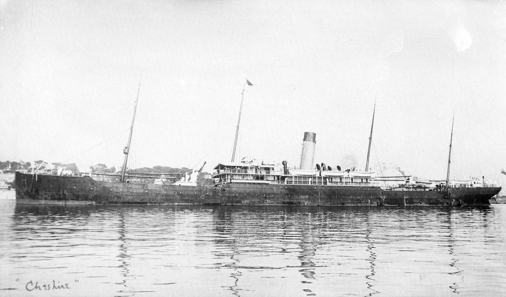 Detail of The 'Cheshire' (Br, 1891) under way by unknown