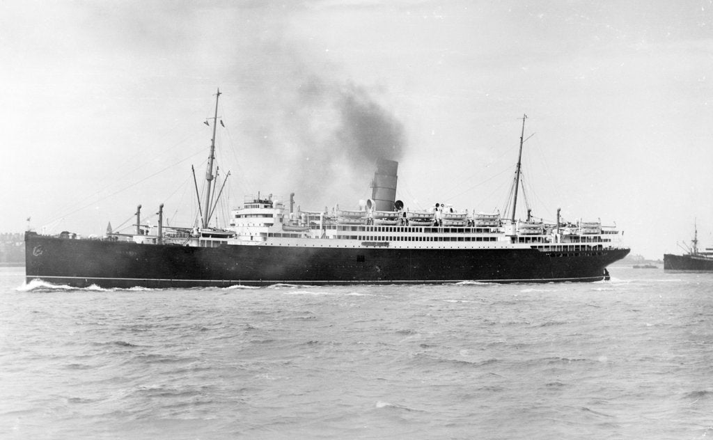 Detail of The 'Laconia' (Br, 1922) under way by unknown