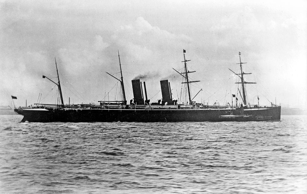 Detail of 'Oregon' (1883) under way by unknown