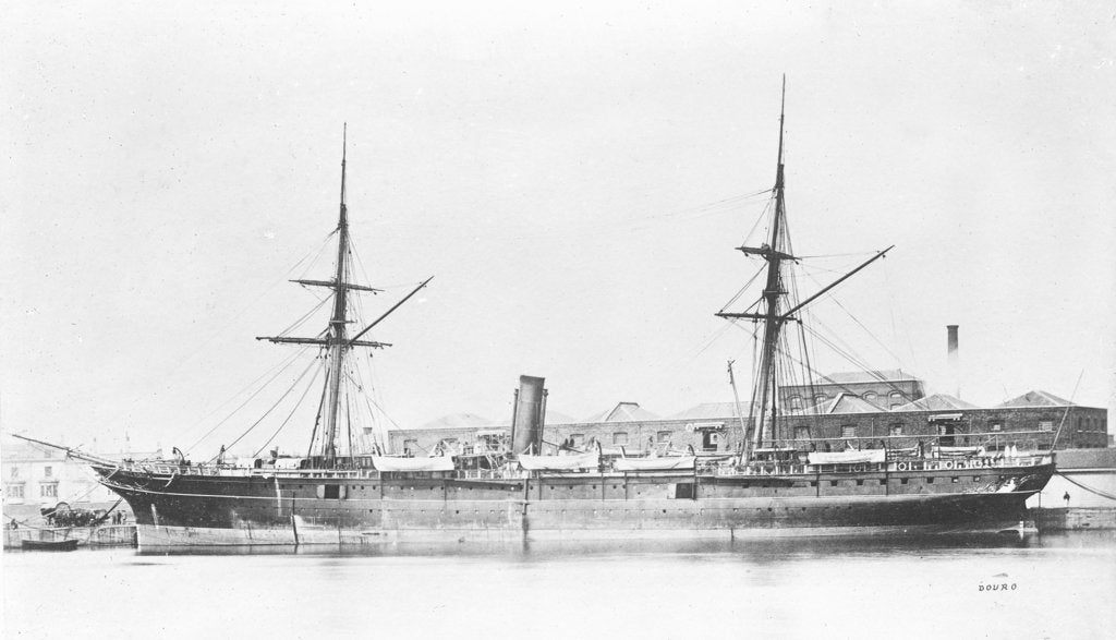Detail of 'Douro' (Br, 1865), passenger/cargo liner by unknown