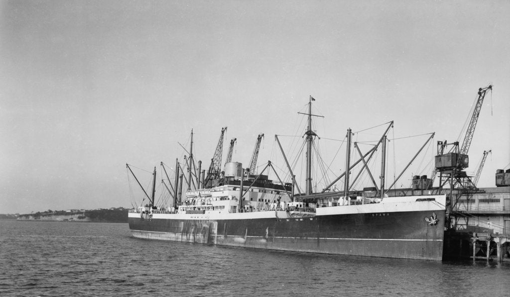 Detail of The 'Opawa' (Br, 1931) at quayside by unknown