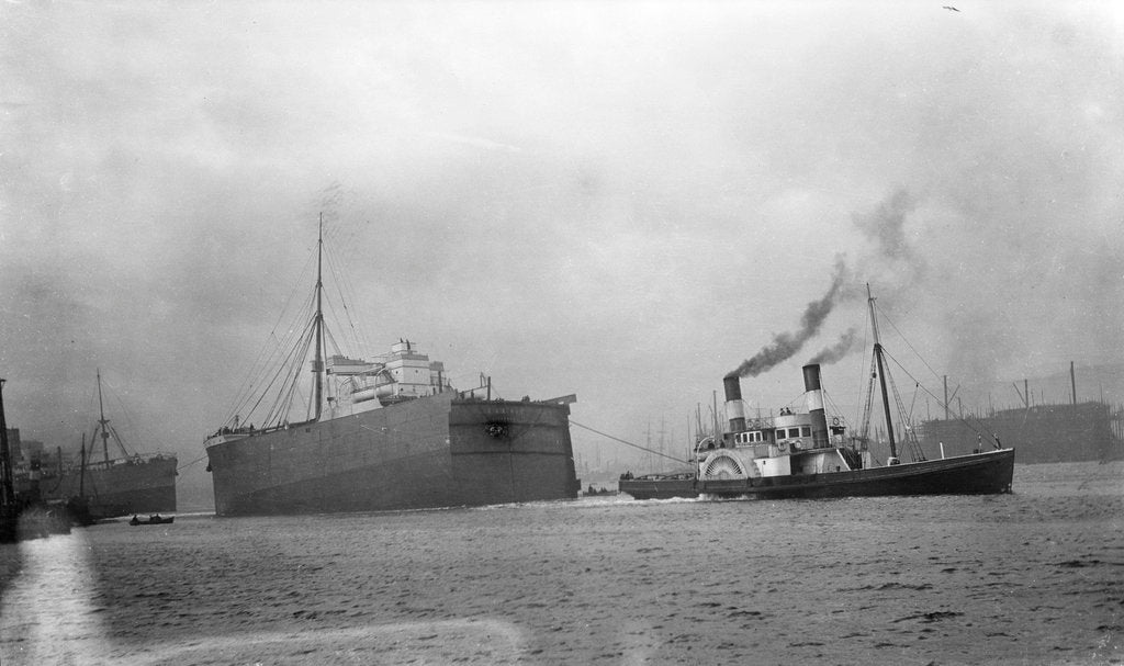Detail of Paddle tug 'Pathfinder' (Br) 51.11 1876,  ex. 'Pilot Fish' Liverpool Steam Tug Co Ltd. by unknown