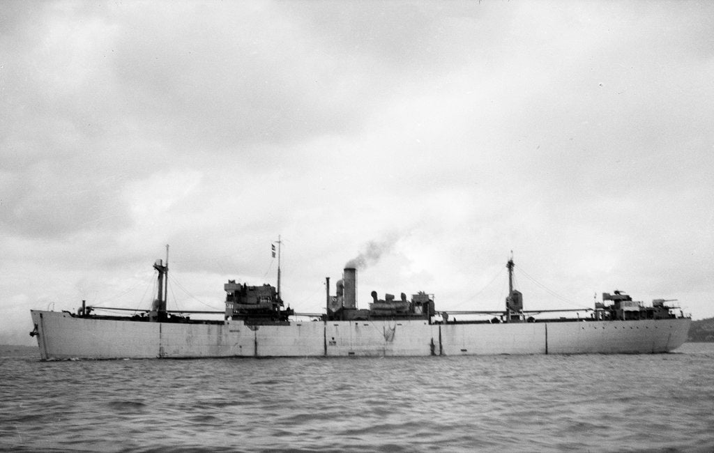 Detail of General cargo ship 'Empire Barrie' (1942) under way by unknown