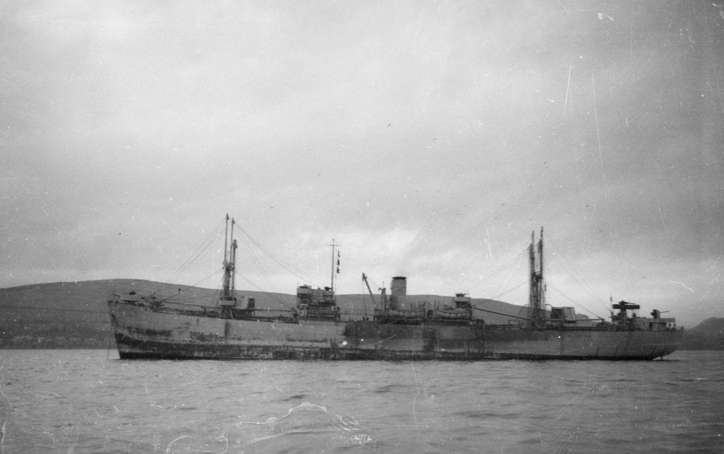 Detail of 'Fort Columbia' (1943) at anchor by unknown