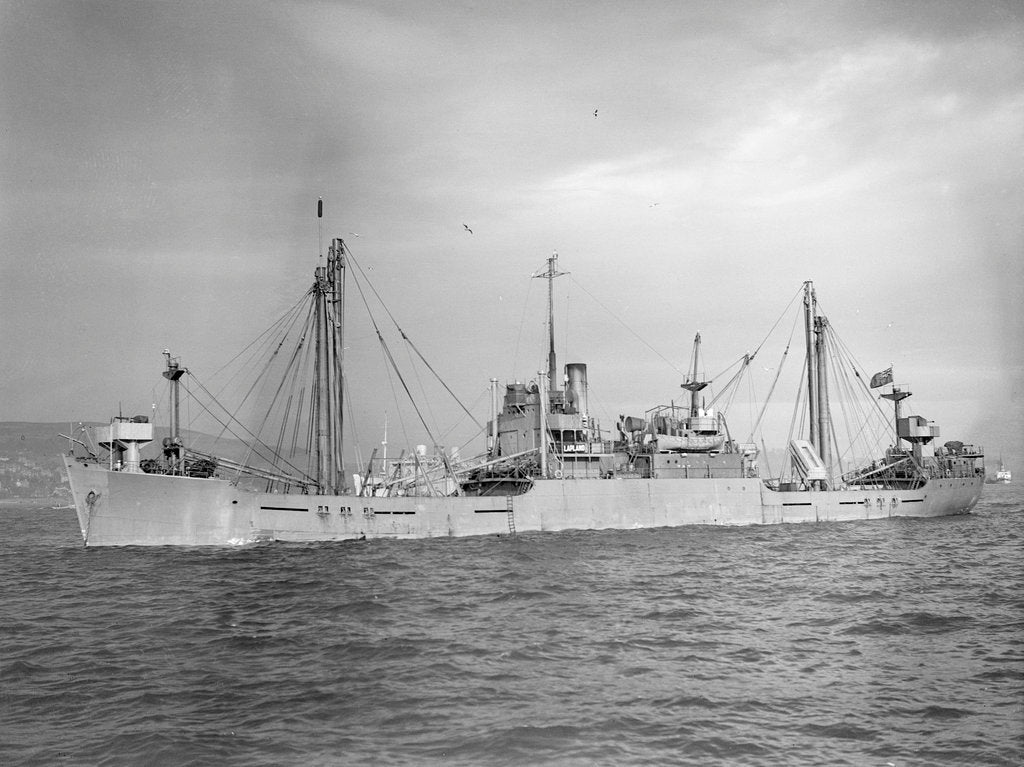Detail of 'Lapland' (Br, 1942) at anchor by unknown