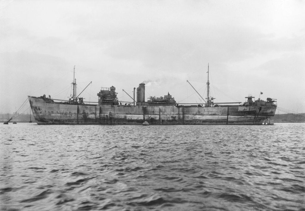 Detail of Photograph of general cargo vessel Nailsea Moor (1937) at moorings in 1943 by unknown